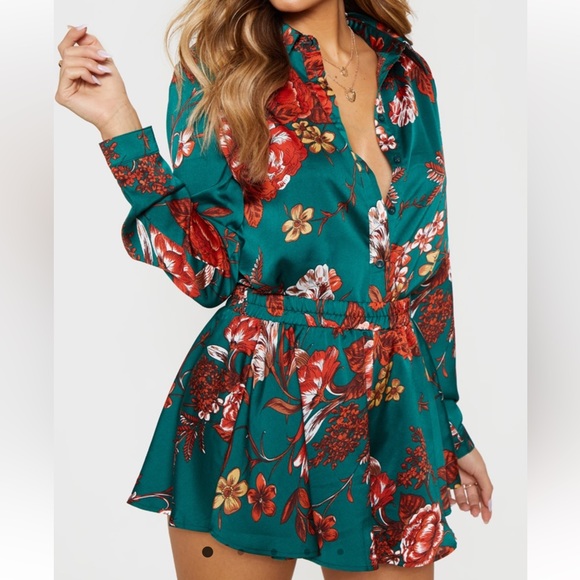 Emerald Green Floral Set - Picture 5 of 9